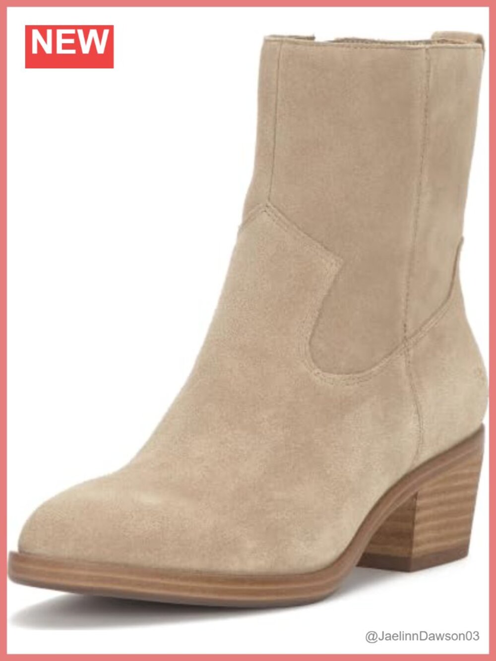 Lucky Brand Flara Stacked Heel Ankle Bootie Suede Casual